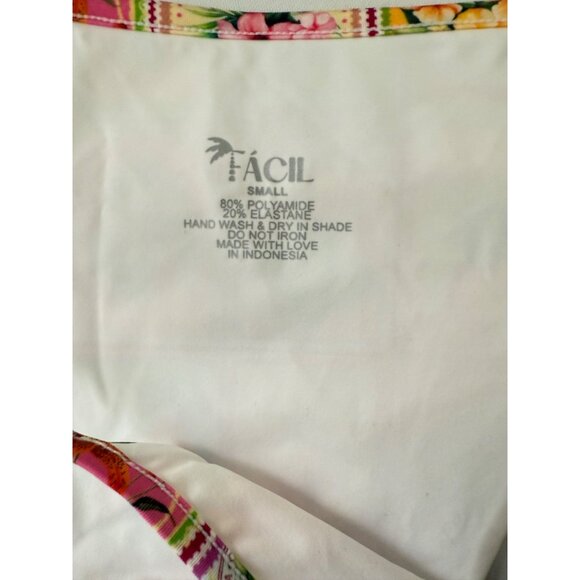 Facil BOMBON Tropical Postage Stamp Print Two-Piece Bikini Set Sz Sm - Picture 13 of 15